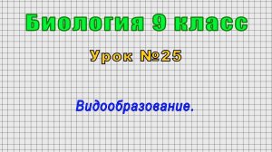 Биология 9 класс (Урок№25 - Видообразование.)