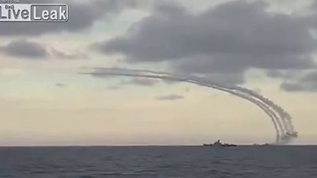 Massive strikes with cruise missiles Kalibr NK was made from the water zone of the Caspian Sea agai смотреть онлайн