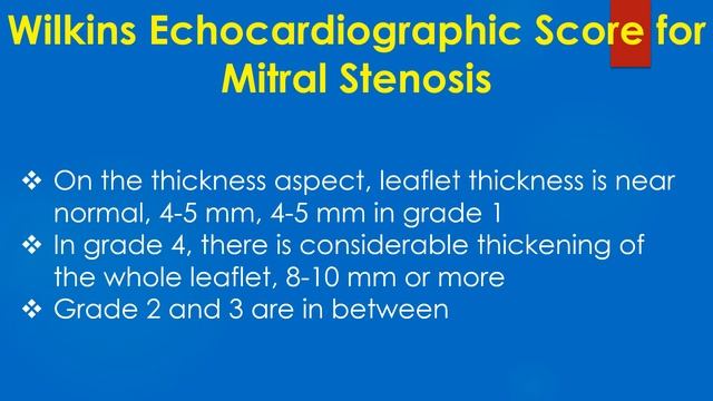 Wilkins Echocardiographic Score for Mitral Stenosis смотреть онлайн