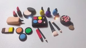 Из пластилина поэтапно - Как набор для макияжа из пластилина своими руками! Миниатюрный набор для ма