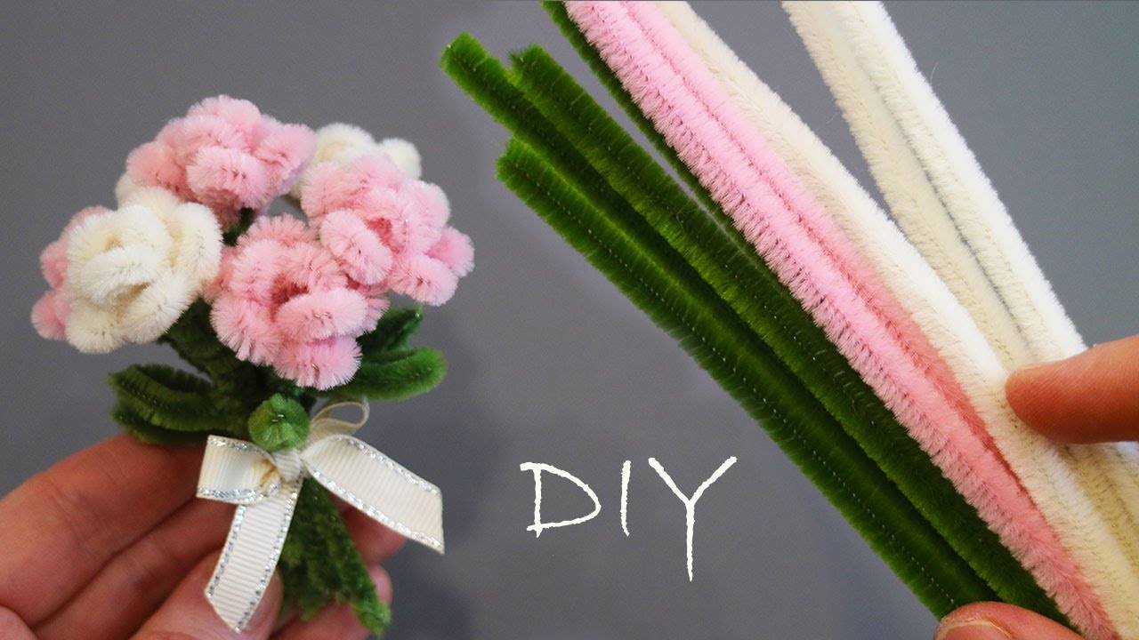 🎁 Оригинальный ПОДАРОК Своими Руками! МИНИ-БУКЕТ Роз из СИНЕЛЬНОЙ ПРОВОЛОКИ!