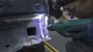 Фольксваген Гольф, переделка после горе мастеров. Body repair after an accident.