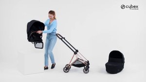 Как снять прогулочный блок и поставить люльку (спальный блок) MIOS CYBEX