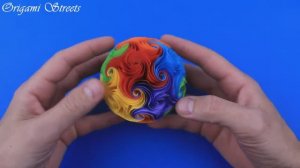 Как сделать разноцветный шар антистресс из бумаги