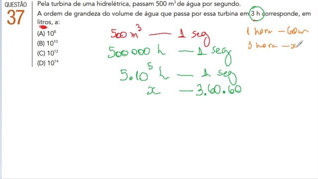 [UERJ 2017.2/Q37] Pela turbina de uma hidrelétrica, passam 500 m3 de água por segundo. A ordem de смотреть онлайн