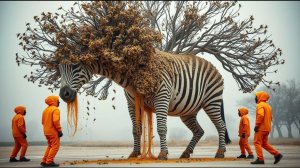 БЕРЕМЕННАЯ ЗЕБРА рожает ДЕТЕНЫША среди зараженных миллионами пчел-паразитов с командой МЧСников