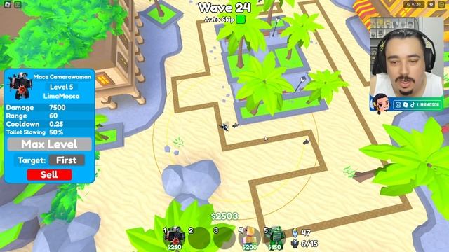 MACE CAMERAWOMAN!! A NOVA TROPA MÍTICA TEM 3 ATAQUES!! (TOILET TOWER DEFENSE) - ROBLOX смотреть онлайн