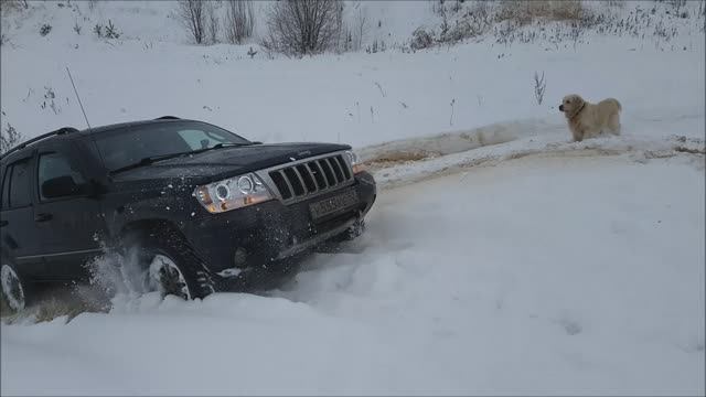 СНЕГОМЕС В КАРЬЕРЕ -ДЖИП ЧЕРОКИ WJ , Хонда CRV..Кия Спортеж. смотреть онлайн