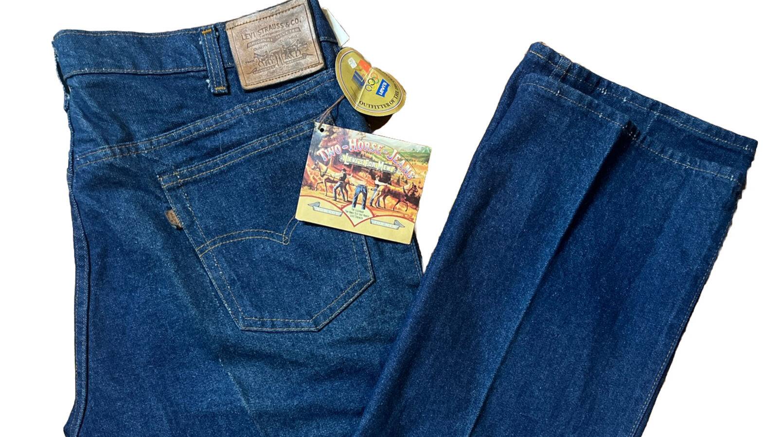 Редкий винтаж 1982 года- США, ДЖИНСЫ Levis 43549 TWO HORSE BLUE-80-Е