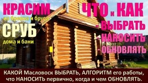 КАКОЙ Масловоск Анта и КОГДА наносить для защиты сруба из бревна и бруса от ВЛАГИ, плесени и ТРЕЩИН.