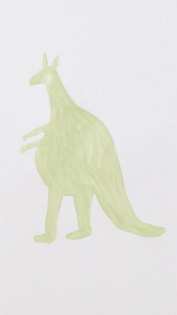 Kangaroo Acrylic Painting for Kids! Learn Animals   #shorts #painting #art #viral