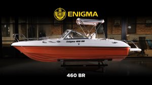 видеообзор красивого и функционального катера Enigma 460 BR оранжево-белом цвете. 🍑✨