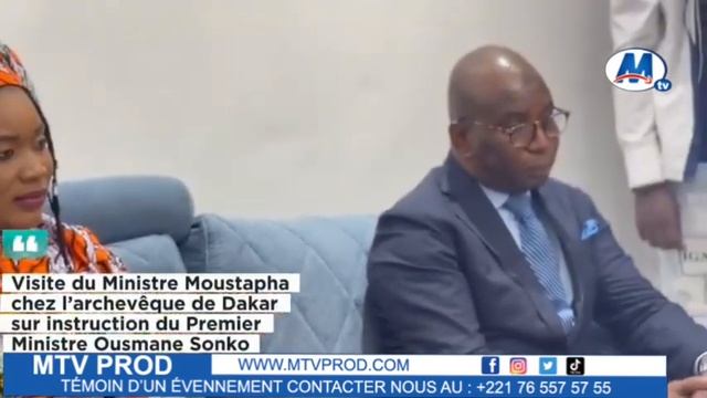 VISITE DU MINISTRE MOUSTAPHA MAMBA NGUIRASSY CHEZ L'ARCHEVÊQUE DE DAKAR SUR INSTRUCTION DE PM OUSMA смотреть онлайн