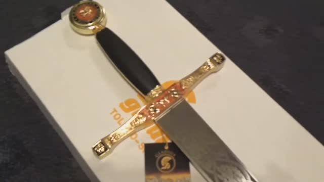 Меч Экскалибур короля Артура золотой, Excalibur Sword Gold , Art Gladius AG202