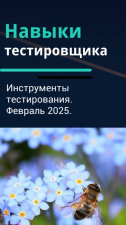 Навыки тестировщика. Инструменты тестирования. Февраль 2025.