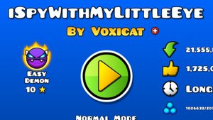 проходим популярный изи демон в Geometry Dash(чуть-чуть изменён)