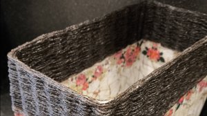 Очередная коробка для хранения из джута. .Салфетки вместо чайных пакетиков.