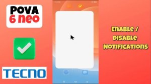 Tecno Pova 6 Neo Enable Disable Notifications || How to turn on off notifications