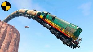Поезда и БОЛЬШИЕ ОБРЫЫЫЫЫВЫ 😱 BeamNG.Drive (69)