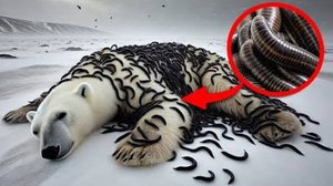 Спасатели спасли белого медведя, тяжело раненного миллионами пиявок, покрывших его тело