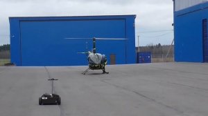 Разогрев вертолёта перед взлётом. Аэродром Гостилицы.