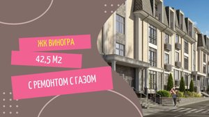 Квартира с ремонтом 42,5 м2 в ЖК "Виноград" Анапа