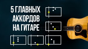 5 главных аккордов на гитаре C, G, E, A, D | Урок 4. Уроки гитары для начинающих