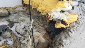 Установил греющий кабель, выпал снег.