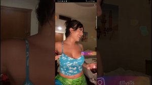 Sexy latino Milf show her boobs