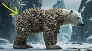 Шокирующее спасение: Белый медведь спасен от миллионов моллюсков!