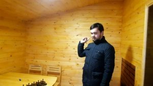 Обзор бани 5*4,3м в золотом цвете