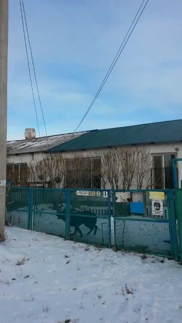 Зима в Макене - улица Мусоргского между д. №4 и д. №2 - на заборе "Ахтунг! Злюкен собакен за яйцен"