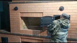 Комплекс барбекю из кирпича #печназничтюмень