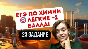 ЕГЭ по химии 🎯 Легкие +2 балла! Разбираем 23-е задание без ошибок