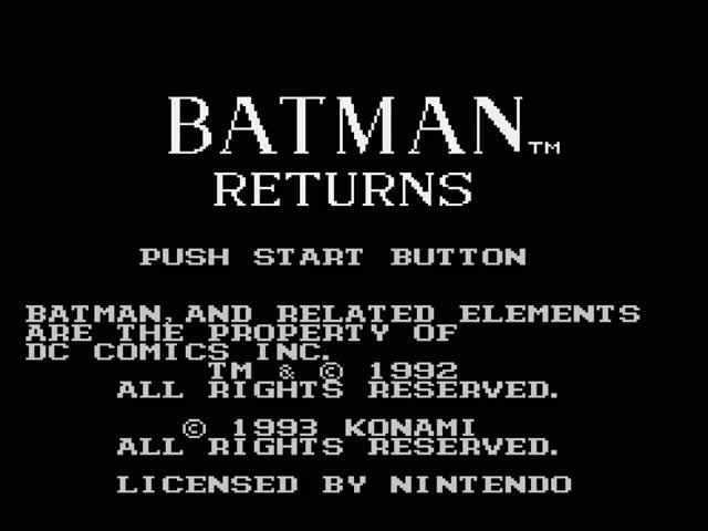 Batman Returns (NES) Прохождение.