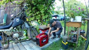 Запуск бензогенератора  I-POVER