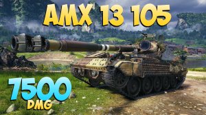 AMX 13 105 - 4 Фрагов 7.5K Урона - Невозмутимый! - Мир Танков