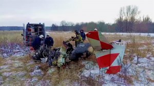 Опубликованы кадры с места падения самолета в Нижегородской области