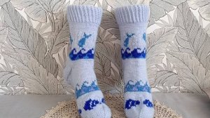 Морские носки, М К  для начинающих, пошаговое видео
