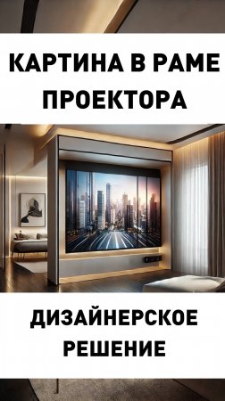Проектор + Картина? Гениальное решение для дизайна! #Проектор #Интерьер #Дизайн #ДомашнийКинотеатр