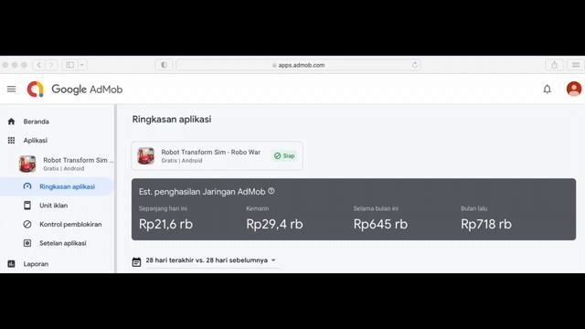 PROOF REVENUE ADMOB ROBOT смотреть онлайн