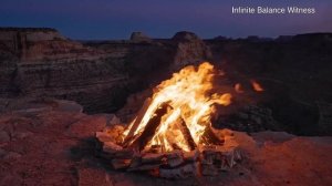 Магия ночи: Каньон, треск костра и бескрайнее звёздное небо | Релакс, уют, звуки природы