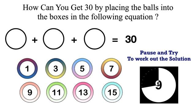 Select 3 Balls to Make The Sum 30 || Sum of 3 Odd Numbers to 30 || #SimplyLogical #Riddles