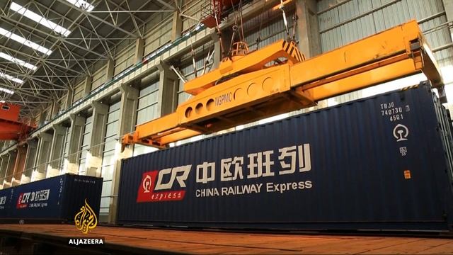 First Britain to China Train arrives in Yiwu смотреть онлайн