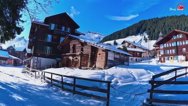 Зима в Швейцарии🇨🇭Почему Швейцария такая красивая ! Муррен _ Швейцарская долина