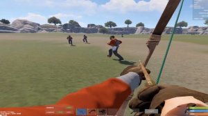 как стрелять в прыжке с разгона в rust?/how to jump shoot in rust?