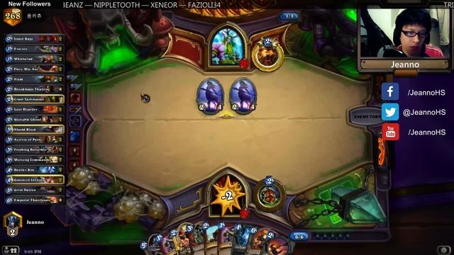 Jeanno - Grim Patron Warrior vs Mill Druid смотреть онлайн