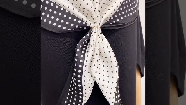 Polka Dot Silk Square Scarf Mulberry Silk Satin Shawl Scarf 35 inch | SUNXZZ Silk Scarf смотреть онлайн