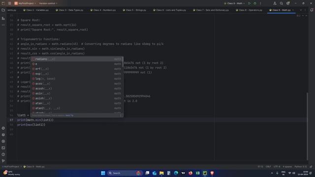 09. Python Math Module: Unlocking Advanced Calculations