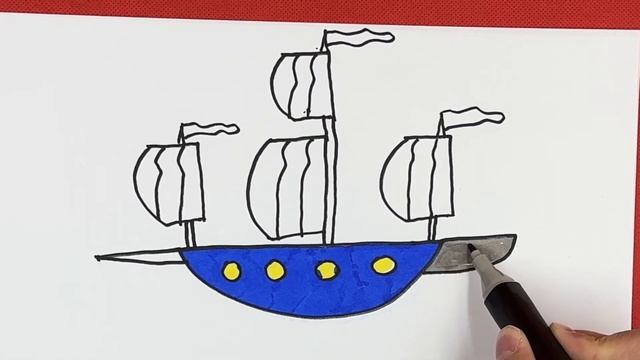 How to Draw a Ship for Kids | Step-by-Step Drawing Tutorial 🚢🎨